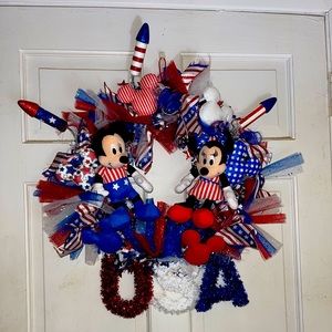 Disney inspired 4th of July wreath